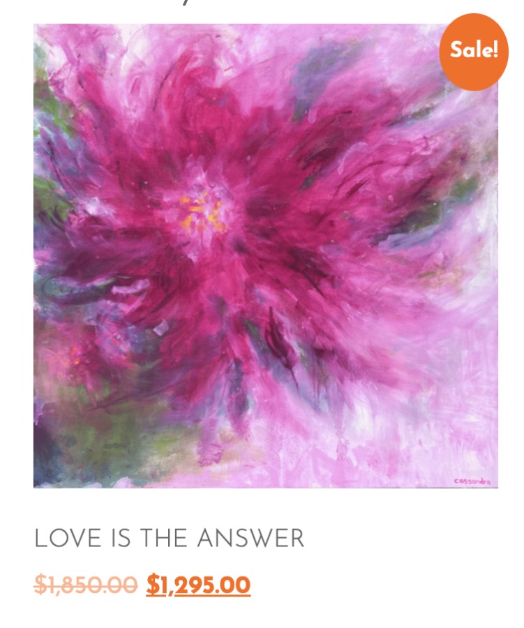 Love is The Answer, abstract botanical artwork by Cassandra Gaisford inspired by “Lovin' Poppies.”